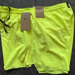 NIKE AEROSWIFT RUNNING DRI FIT ADV YELLOW VOLT SHORTS SIZE XL MEN NWT $80.00